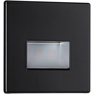Schwarze, eckige Paulmann LED-Wandeinbauleuchte Edge für 230V Geräteeinbaudosen.
