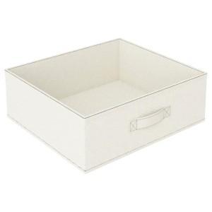 Stoffkorb in Creme für vidaXL Aufbewahrungsregal, Detailansicht.