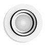 Runder, weißer Philips Hue LED-Einbauspot Milliskin mit White Ambiance Funktion.
