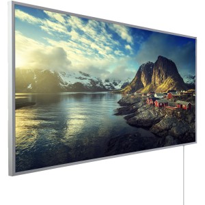 Könighaus Infrarotheizung mit Norwegen-Motiv, 60x120cm, 1000W, elektrische Heizung.