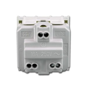 TEM MODUL PLUS Schuko Steckdose Klappdeckel 2M Weiß