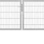 Feuerverzinktes Doppeltor Flexo Plus 400x100 cm mit Pfosten für Gartenzäune.
