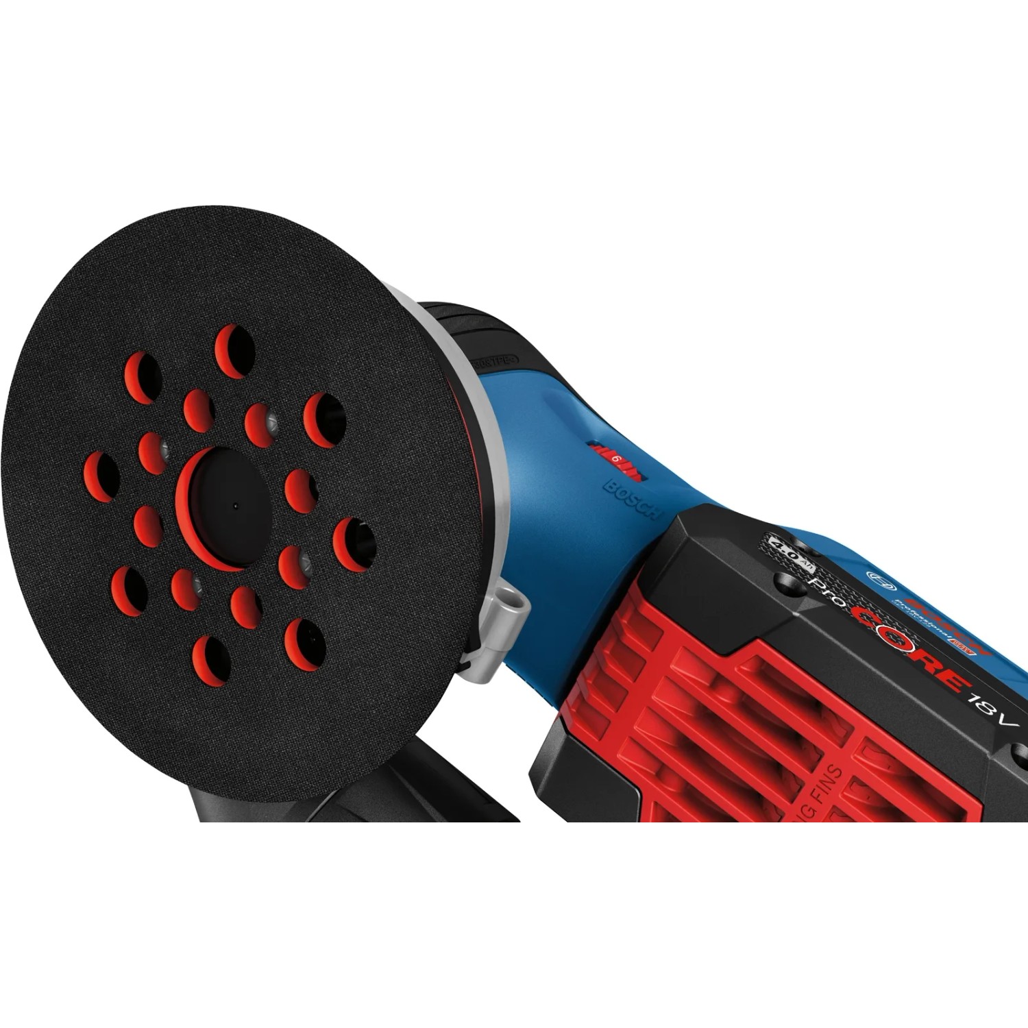 Bosch Professional GEX 18V-125 Akku-Exzenterschleifer mit Schleifblatt und L-Boxx.