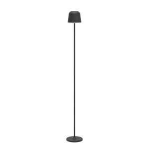 Schwarze EGLO LED Akku Stehlampe MANNERA-L mit Touchdimmer, kabellos und IP54 geschützt.