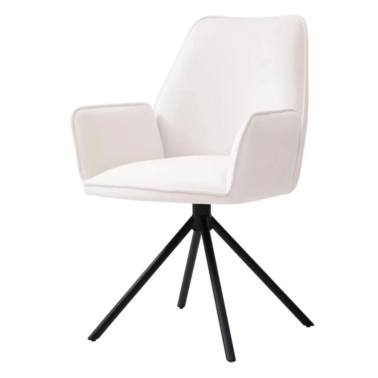 MCW Esszimmerstuhl G67 Creme-Beige Beine Schwarz