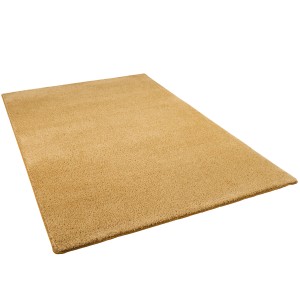 Snapstyle Hochflor Teppich Palace Curry, 140x200cm. Flauschiger, curryfarbener Shaggy Teppich.