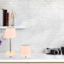 Globo Tischleuchte Carlos, dimmbar, weiß matt, 28 cm. LED-Tischleuchte mit Akku und Touch-Funktion.