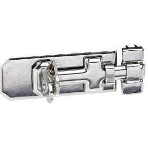 Sicherheits-Schlossriegel aus Edelstahl, 100x40mm, mit Schlaufe für Vorhängeschloss.