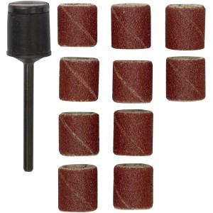Proxxon Schleifzylinder 14mm mit 10 Schleifbändern Korn 120 für Miniaturwerkzeuge.