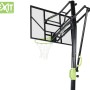 EXIT Galaxy Basketballkorb zur Bodenmontage in Grün/Schwarz mit Netz und verstellbarer Höhe.