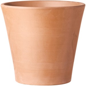 Deroma Cono Pflanztopf, Terrakotta-Tonweiß, Ø 36 cm. Klassischer, frostfester Terrakottatopf für den Garten.