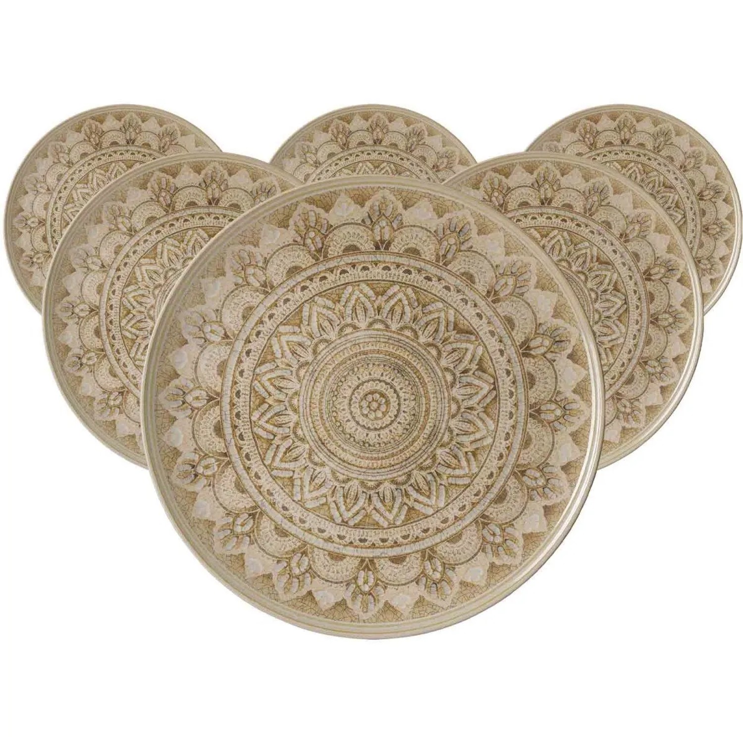 Ritzenhoff & Breker Rimini Platzteller 32 cm Mandala Sand 6er Set