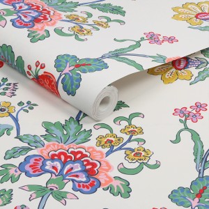 Bunte Joules Vliestapete Vine Cottage Floral mit Blumenmuster, 10 m x 52 cm.