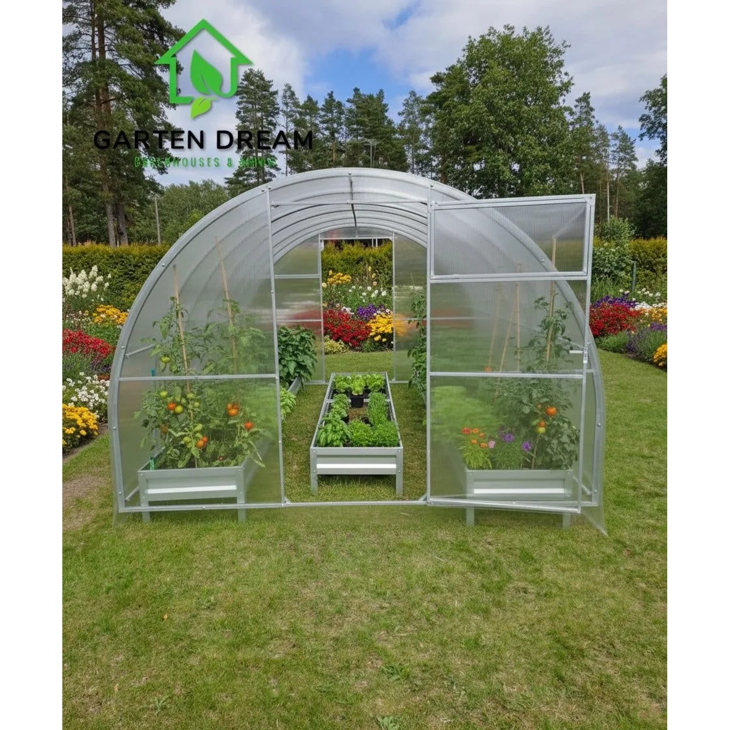 Garten Dream Gewächshaus Titan 3x10m mit 4mm Polycarbonat