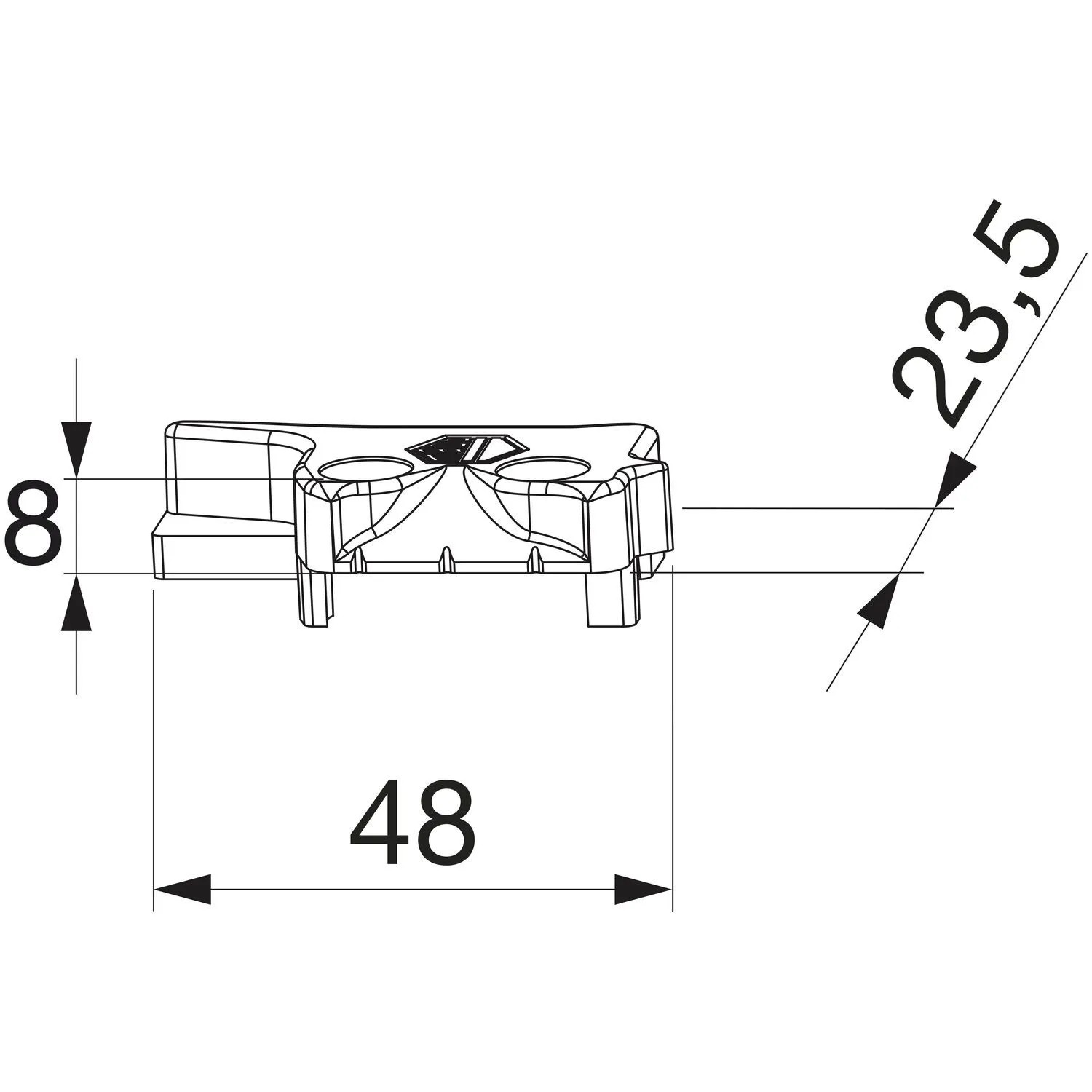 Macomm Hebeteil Pvc 12/20-13 Kbe/Kömmerling/Trocal Rechts Silber