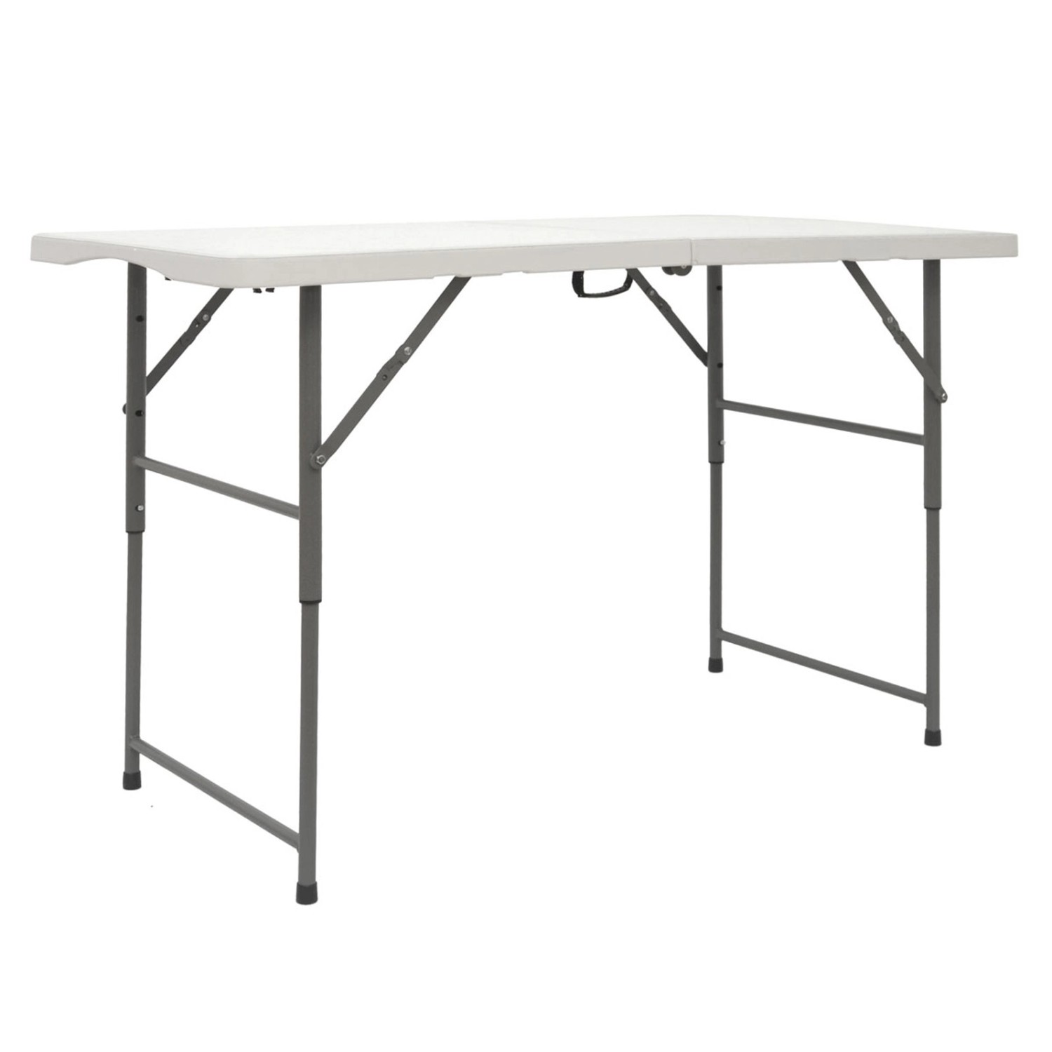 AMANKA Garten Klapptisch 120 x 60 x 74 cm Höhenverstellbar Weiß