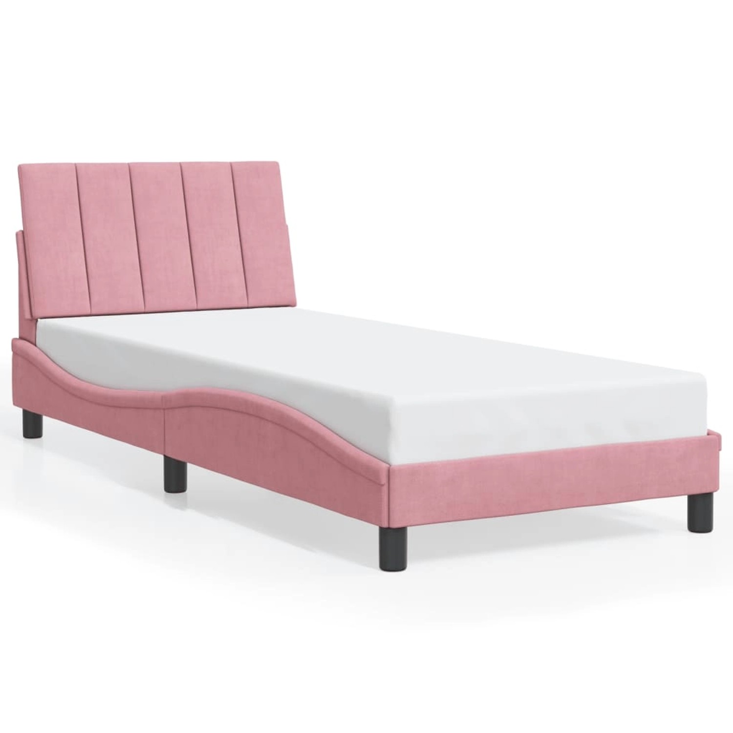 vidaXL Bettgestell ohne Matratze Hanko Rosa 90x190 cm Samt 3207824 günstig online kaufen