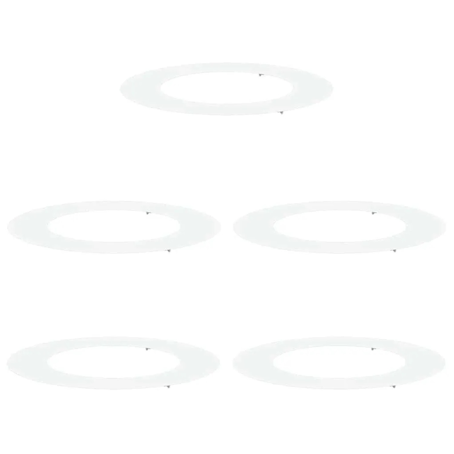 vidaXL Geeignet für Flache Baumringe 5 Stk Weiß Ø50/80 cm Stahl 873693