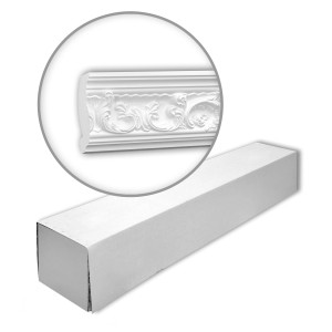 PROFHOME Eckleisten Set, 10 Zierleisten (20m), weiß, Rokoko/Barock Design.