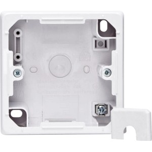 Kopp Aufputz Gehäuse, Kunststoff, arktisweiß, für Feuchtraumschalterprogramme.