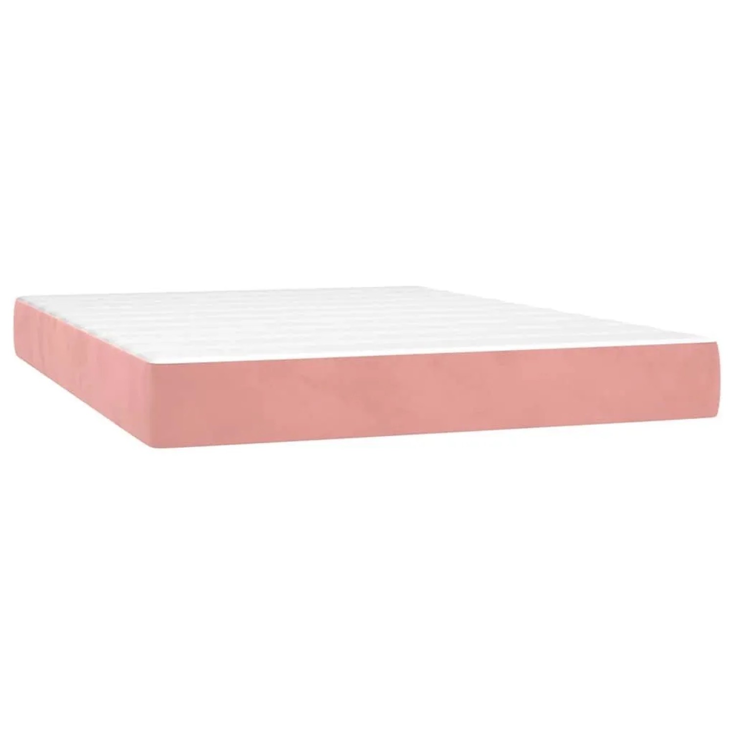 vidaXL Taschenfederkernmatratze Mittel Rosa 140x220x20 cm Samt 4016623