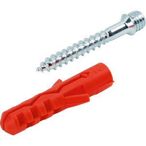 LUX Ansatzschraube M6 x 50 mm mit Dübel, verzinkt, 10 Stück