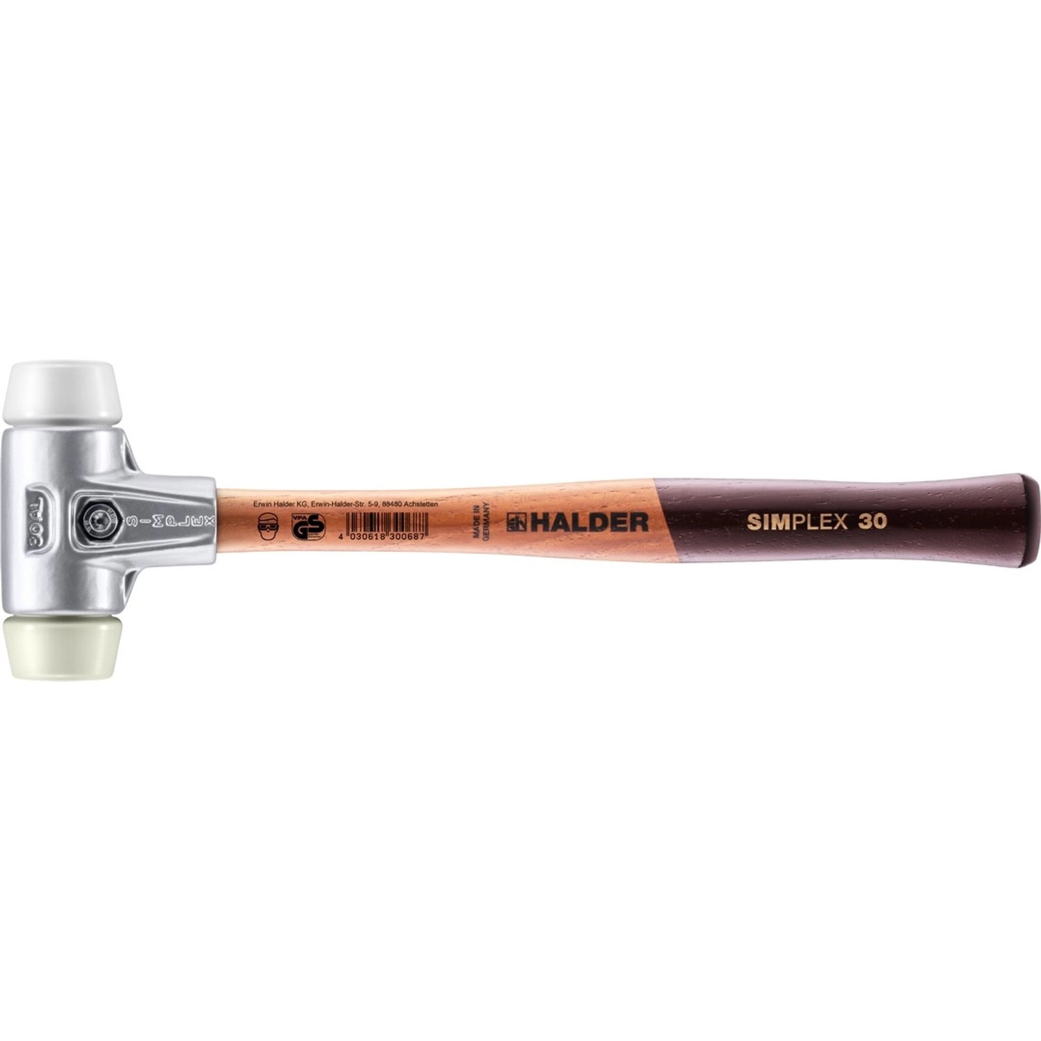 Halder Simplex Schonhammer Ø 30 mm Superplastik   Nylon mit Aluminiumgehäus günstig online kaufen