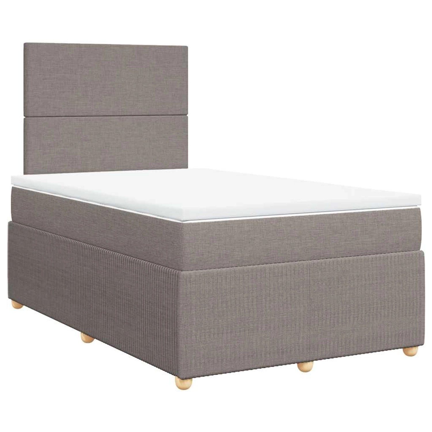 vidaXL Boxspringbett mit Matratze Taupe 120x190 cm Stoff 3291992 günstig online kaufen