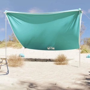 vidaXL Strand-Schattenzelt mit Sandsäcken Grün 304x300 cm 4008645