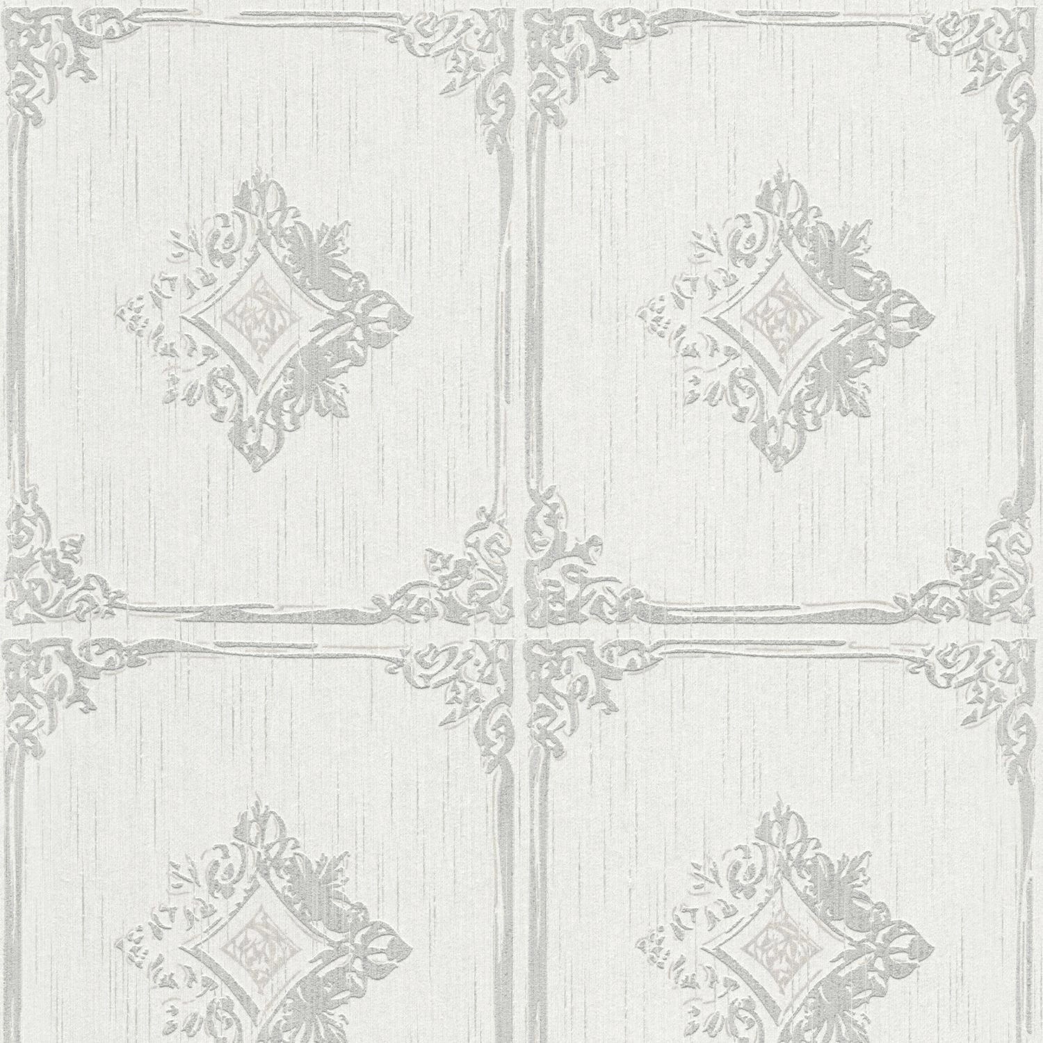 PROFHOME 961991-GU Barock Tapete Ornament Matt Beige Grau 0,53 m x 10,05 m günstig online kaufen