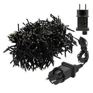 LED Büschel Lichterkette, 4,2m, 576 warmweiße LEDs, Strombetrieb, IP44, für Weihnachtsbeleuchtung.