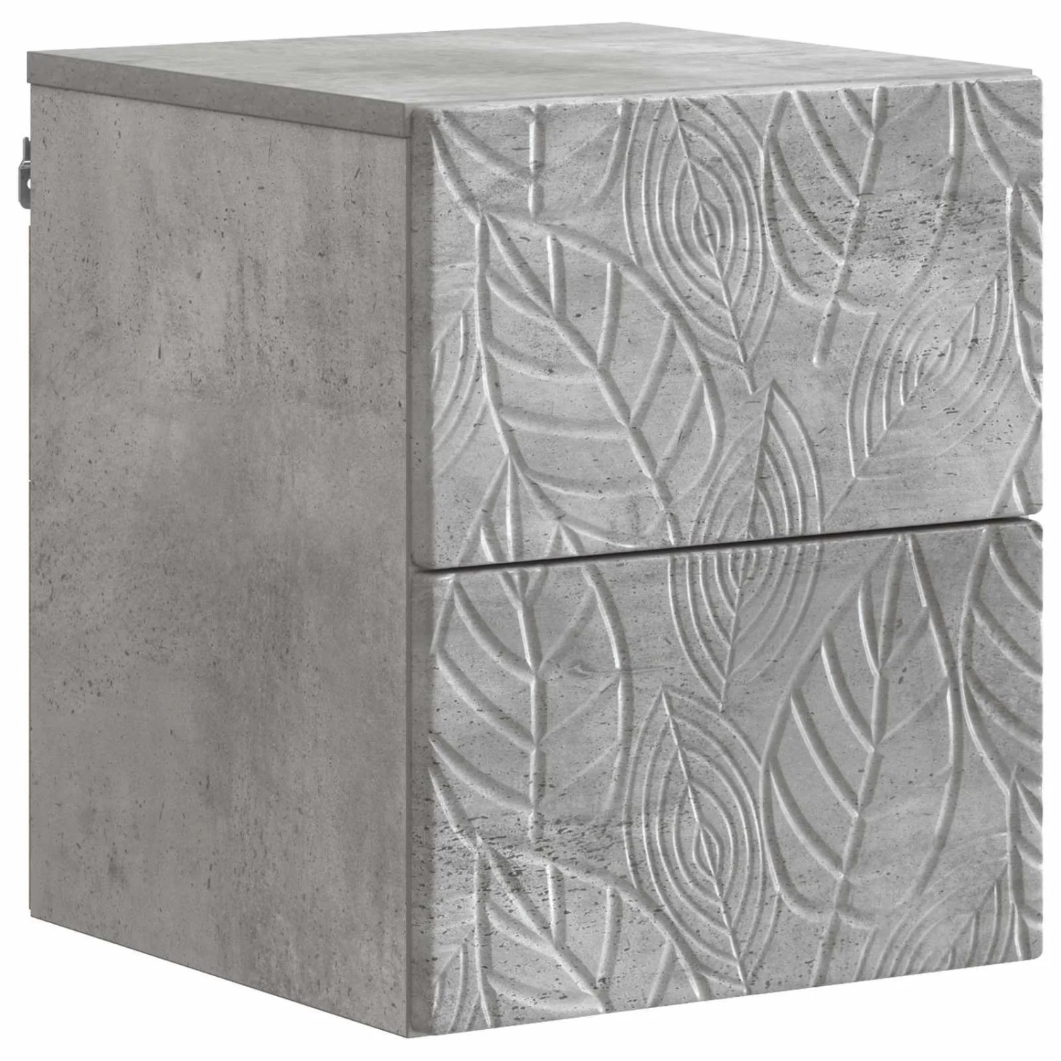 vidaXL Wandmontierter Nachttisch Betongrau 34,5 x 33 x 40 cm 898811