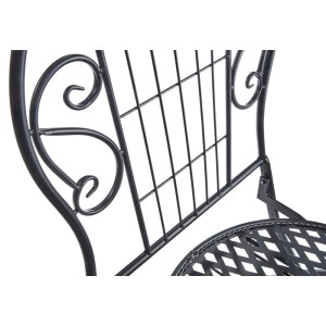 Kobolo Gartenstuhl Metallstuhl Klappstuhl Stuhl Metall Schwarz H94 cm