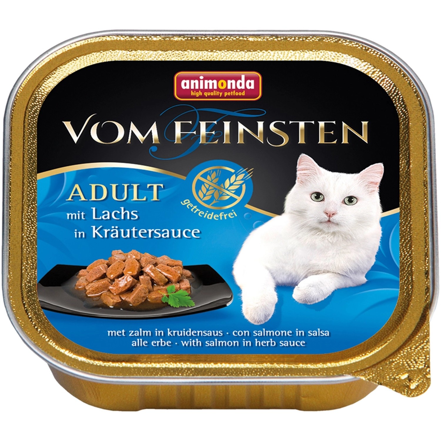 Vom Feinsten Katzen-Nassfutter Adult Lachs und Kräutersauce 100 g