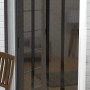Lamellenvorhang Tür, 120x250 cm, Insektenschutz mit anthrazitfarbenem Rahmen und Polyesternetz.