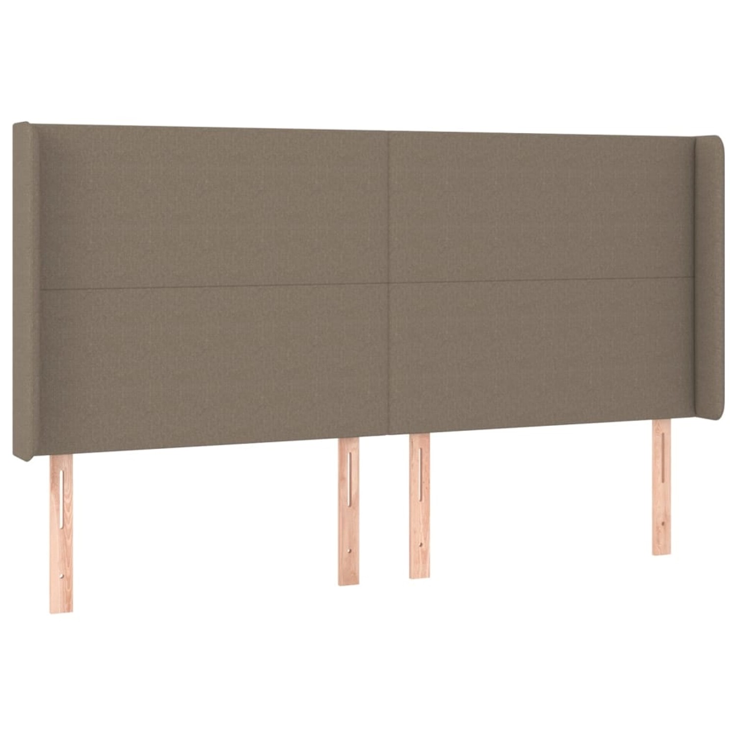 vidaXL LED Kopfteil Taupe 183x16x118/128 cm Stoff 3123786