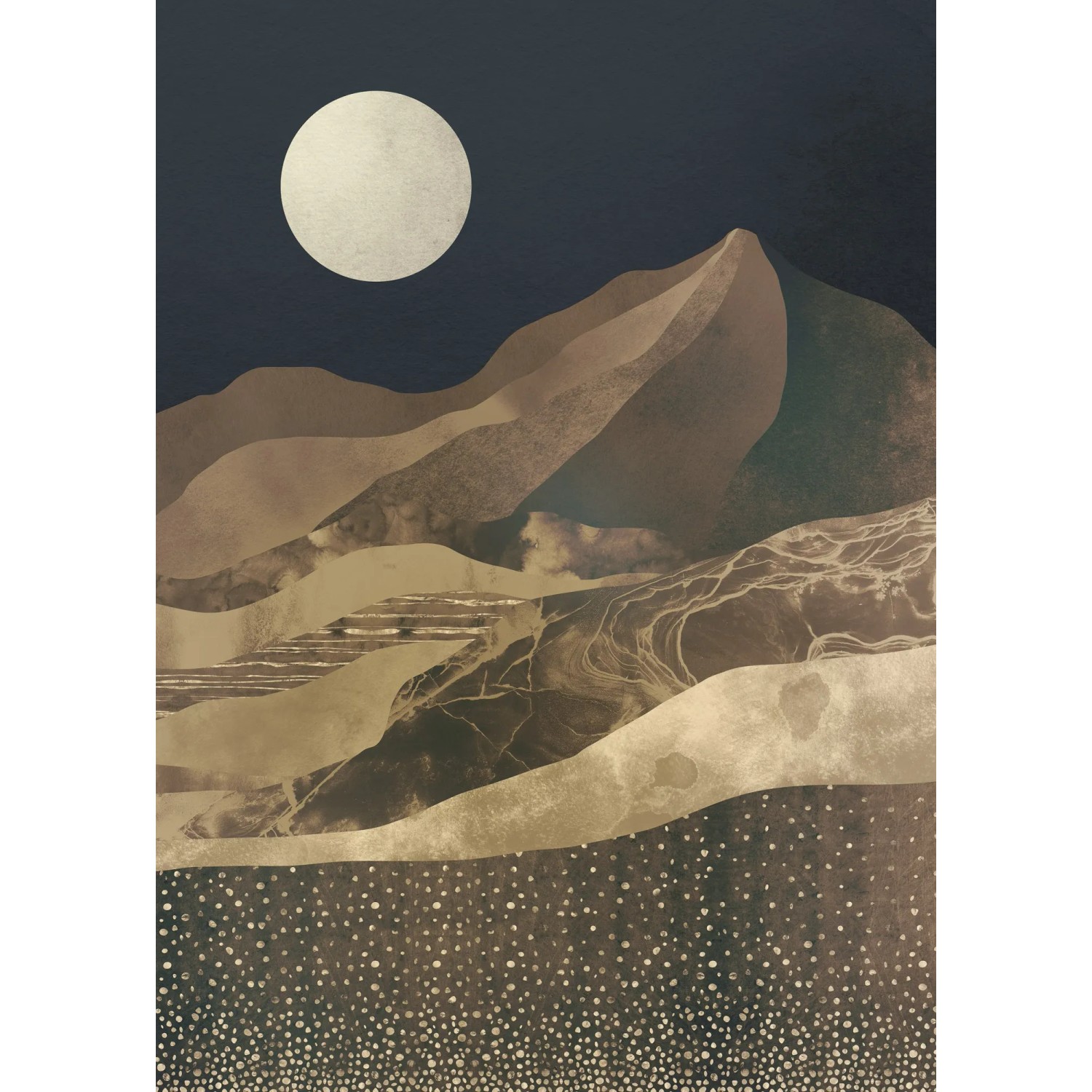 Komar Fototapete Vliestapete Mountain Spike, glatt, bedruckt, realistisch, geometrisch, tarnfarben, 200 x 280 cm