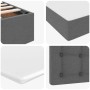 vidaXL Bett mit LED-Lichtleisten Dunkelgrau 200 x 200 cm Stoff 3371592_15