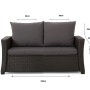 Setgarden Komfort Set Gartenloungekissen, anthrazit, für Sofa (100x60 cm) + Sessel. Auflagen für Gartenmöbel.