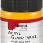 Kreul Acrylfarbe Glänzend Dunkelgelb, 50 ml, für Bastelarbeiten und DIY-Projekte.