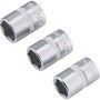LUX Steckschlüssel-Satz, 3-teilig, 11-13 mm, Chrom-Vanadium-Stahl, für Schlüssel & Abzieher.