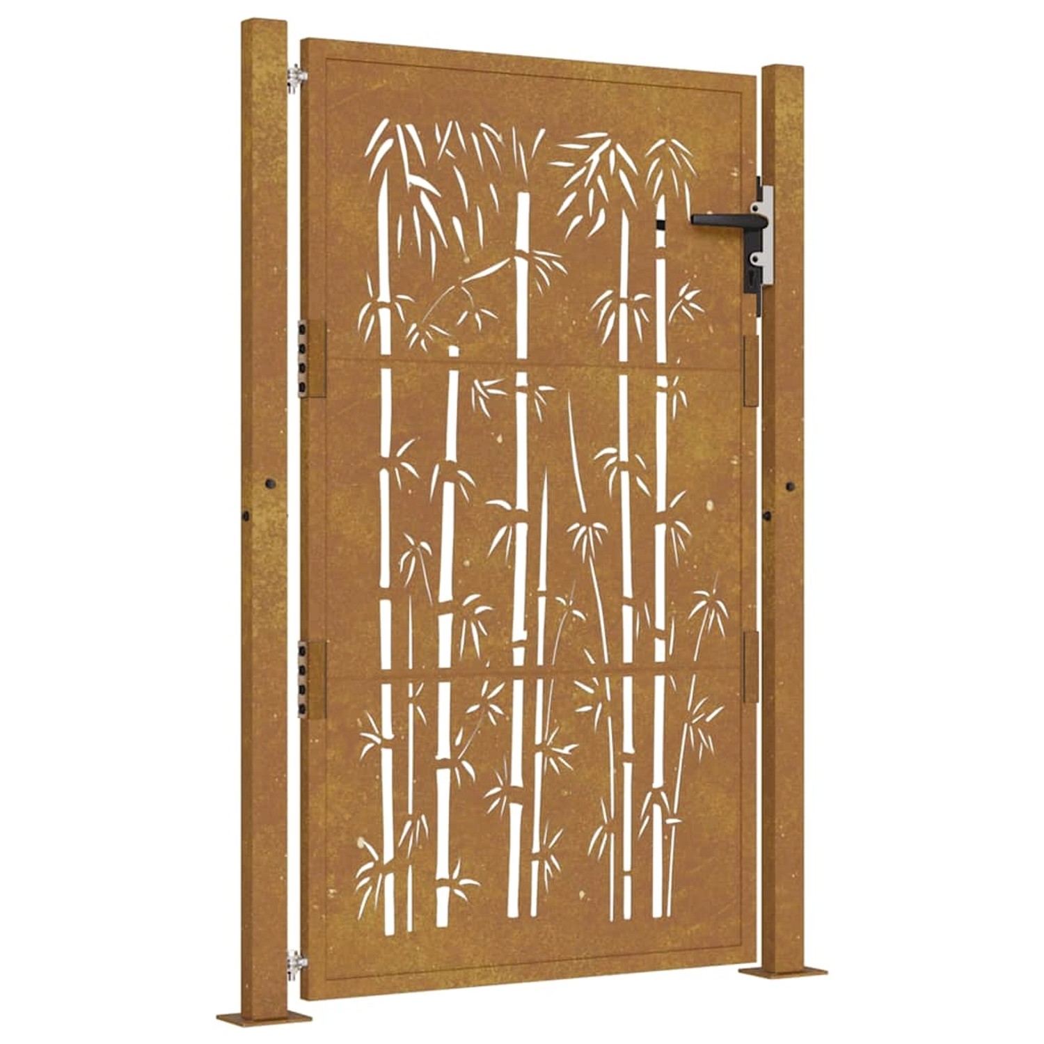 vidaXL Gartentor 105x130 cm Cortenstahl Bambus-Design 153186 günstig online kaufen