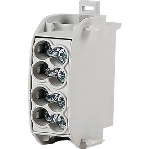 Graue Leipold Hauptleitungs-Abzweigklemme, fingersicher, 1-polig, für Kabel bis 25 mm².