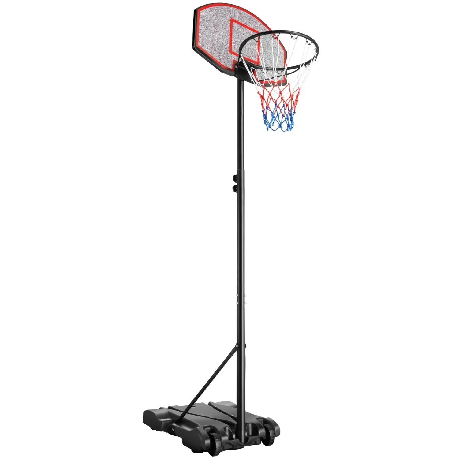 Tectake Basketballkorb Harlem Freistehend  Mit Rückwand und Ständer Höhenverstellbar 178 213 cm 122 x 71 x 250 cm Schwar...