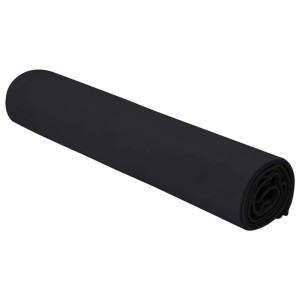 Gerolltes, schwarzes vidaXL Sporthandtuch Set (2 Stk.) aus Polyester-Polyamid, 140x70 cm.