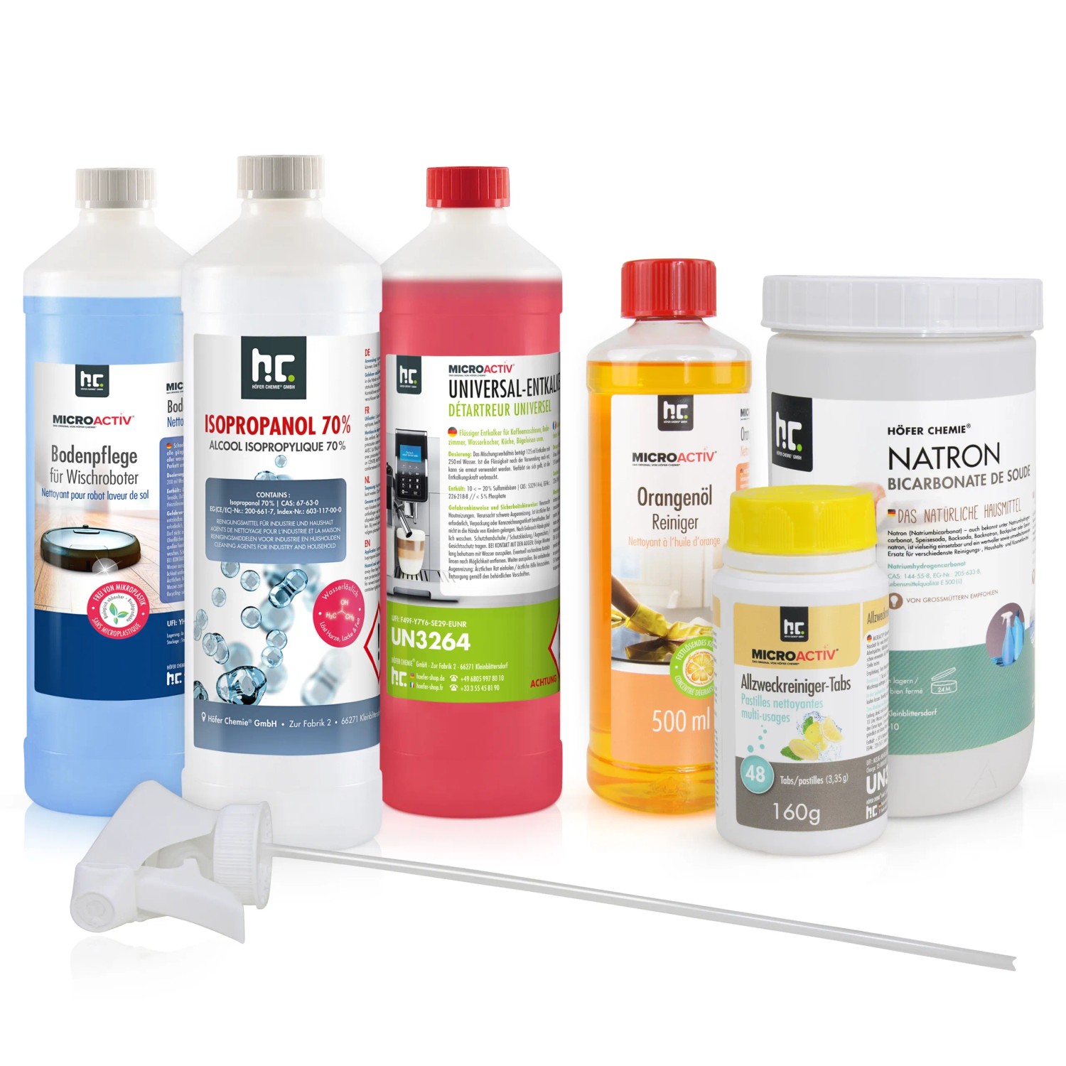 Höfer Chemie Probierset Microactiv Reinigungsmittel & Haushaltshelfer