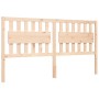 vidaXL Holzbett mit Kopfteil aus Kiefer Massivholz, unbehandelt.
