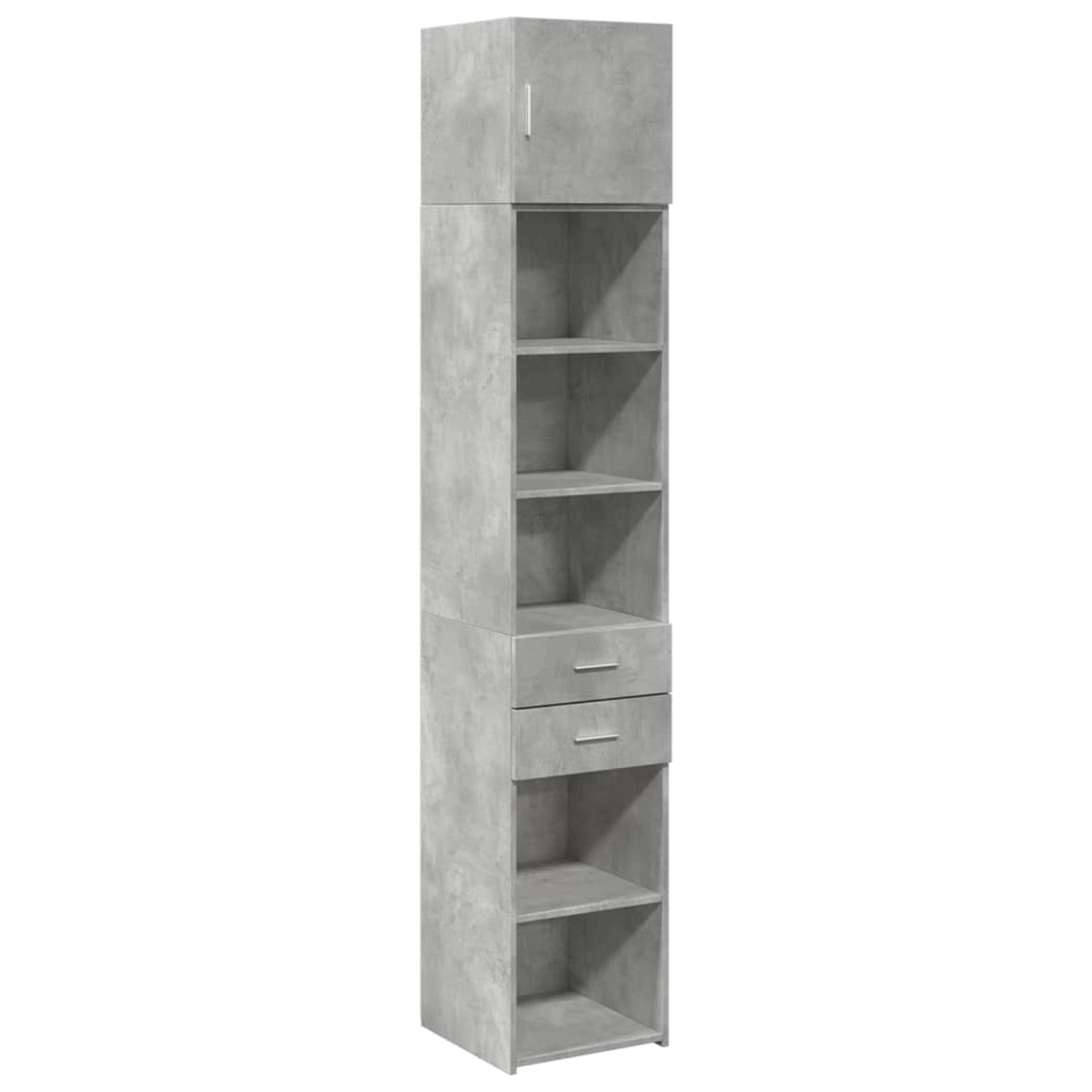 vidaXL Hochschrank Schmal Betongrau 40x42,5x225 cm Holzwerkstoff 3281283 günstig online kaufen
