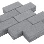 Graue Rechteck-Pflastersteine aus Beton, 20x10x6 cm, im Fischgrätmuster verlegt.