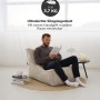 Beiger mokebo Sitzsack aus Cord, genutzt als Relaxliege von Mann mit Buch.